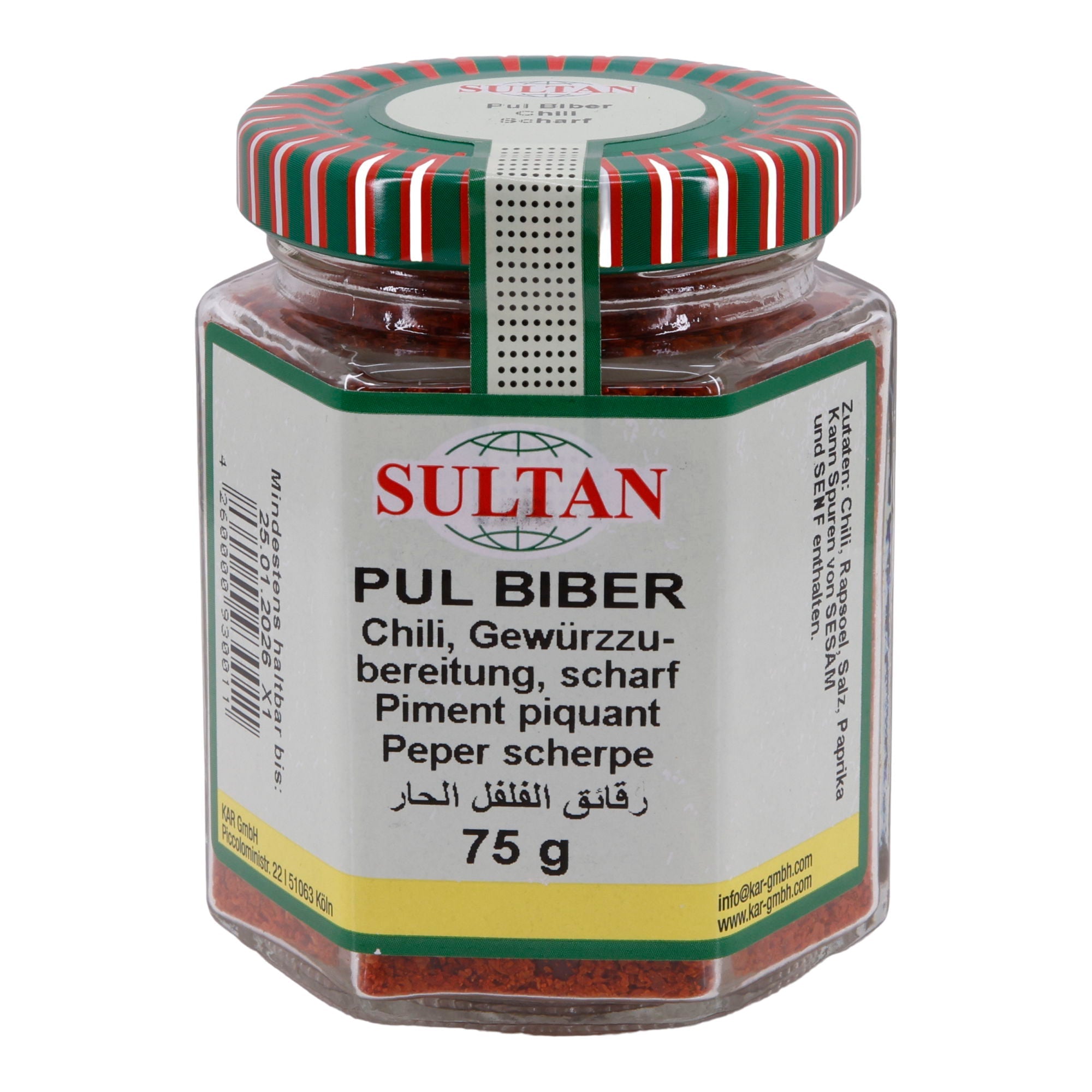 Chili Gewürz Sultan | Pul Biber | Scharf | 75 g SULTAN